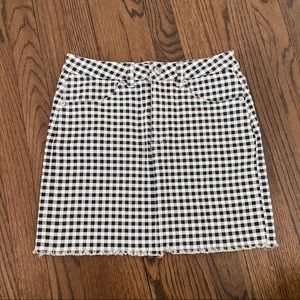 Forever 21 Black & White Checkered Skirt
